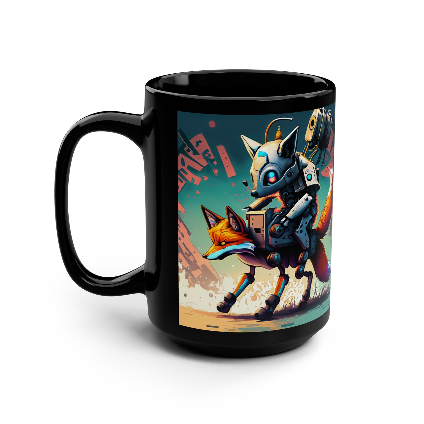 Robo Riders Foxy coffee Mug, 15oz